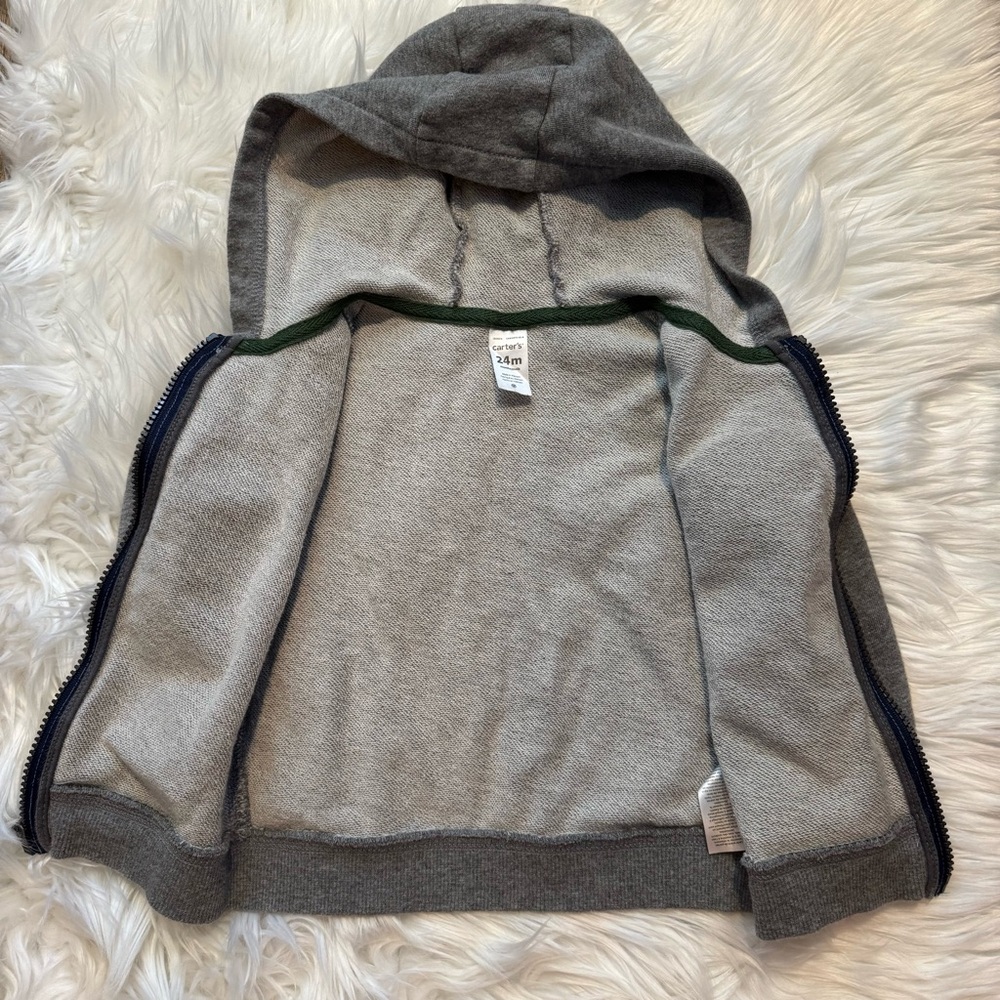 Carter’s Baby Boy Lightweight Dinosaur Jacket Size 24 Months - Picture 3 of 5